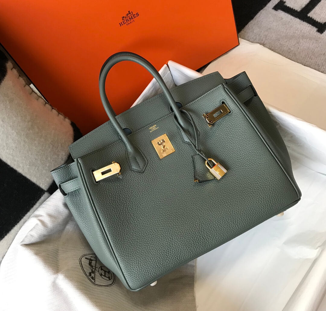 Hermes Birkin Almond Green Bag