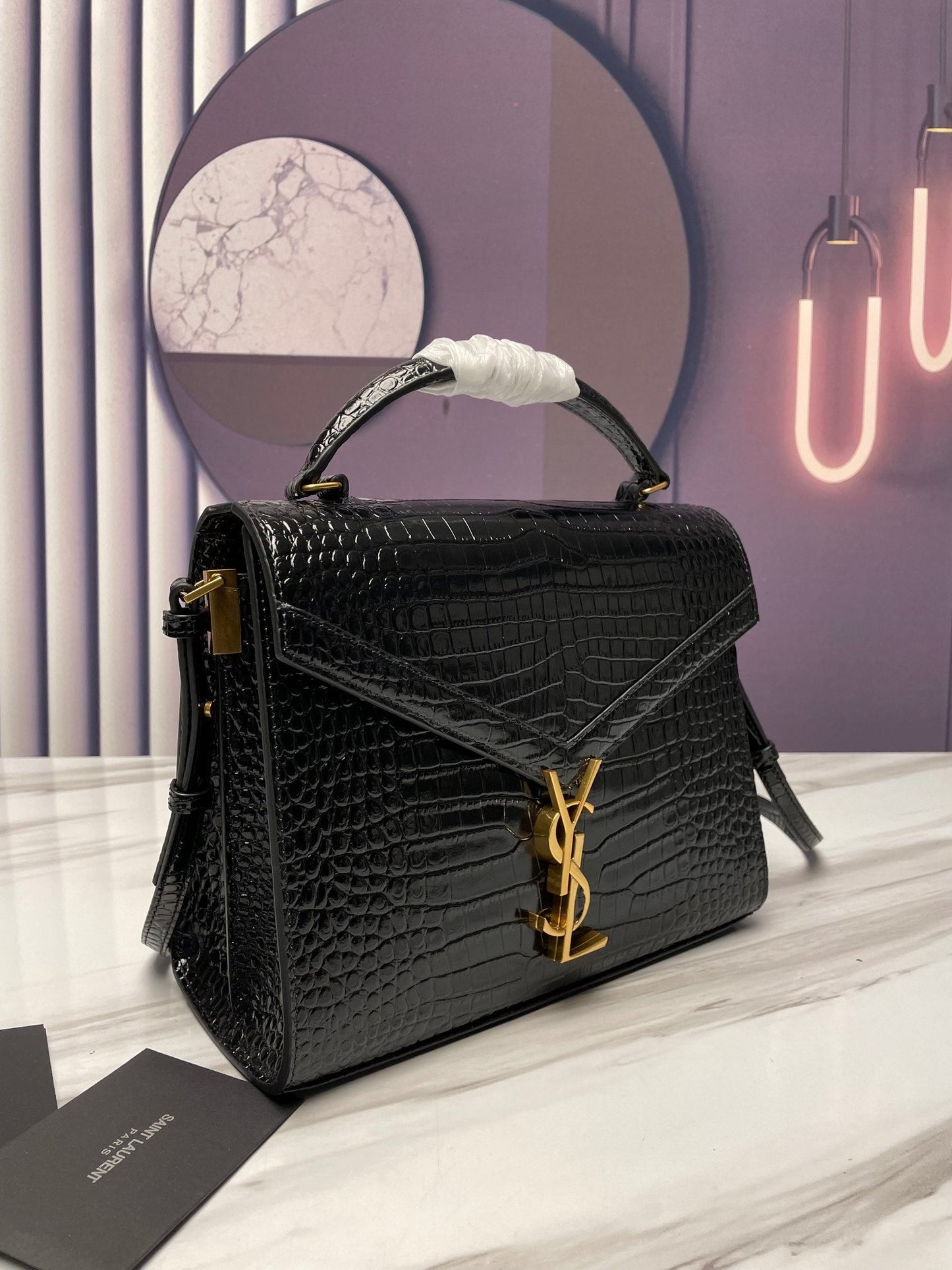 YSL Cassandra Crocodile Leather Bag