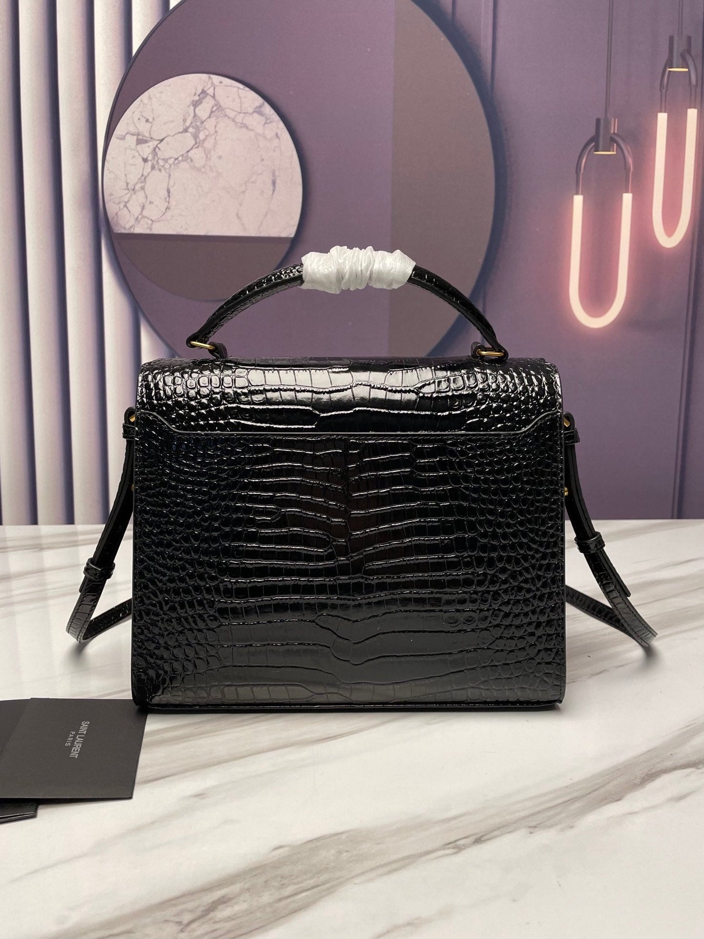 YSL Cassandra Crocodile Leather Bag