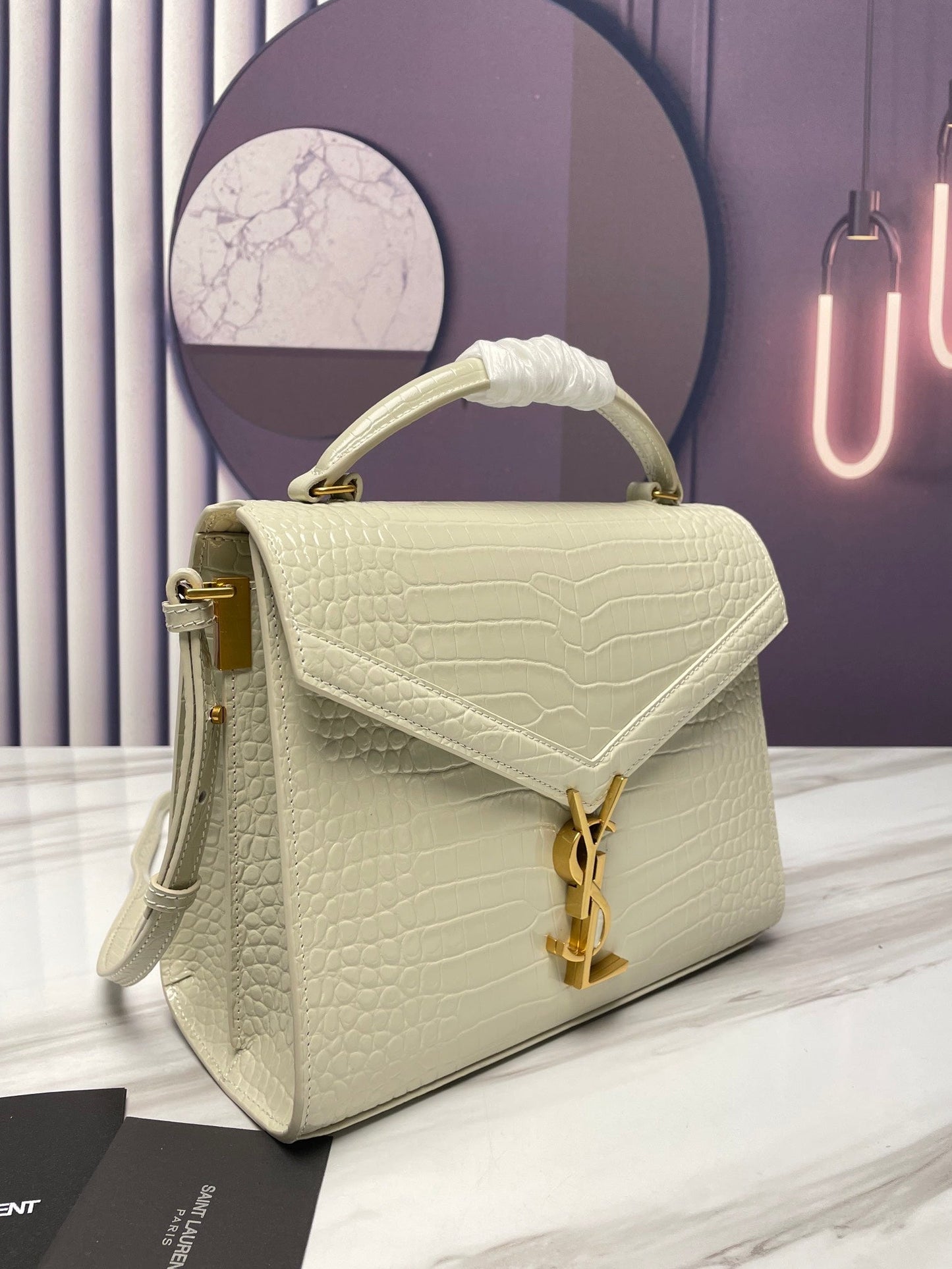 YSL Cassandra Crocodile Leather Bag