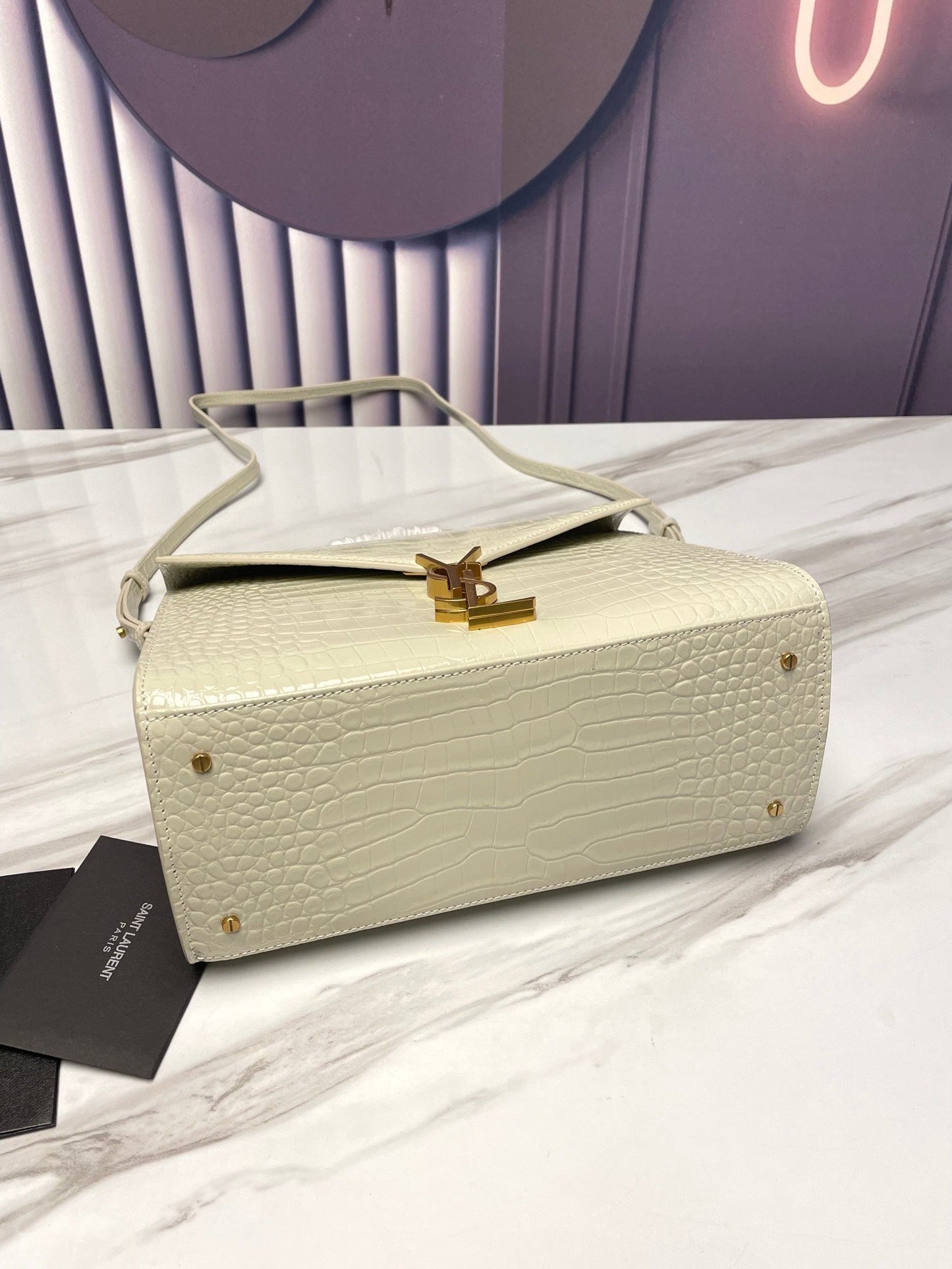 YSL Cassandra Crocodile Leather Bag
