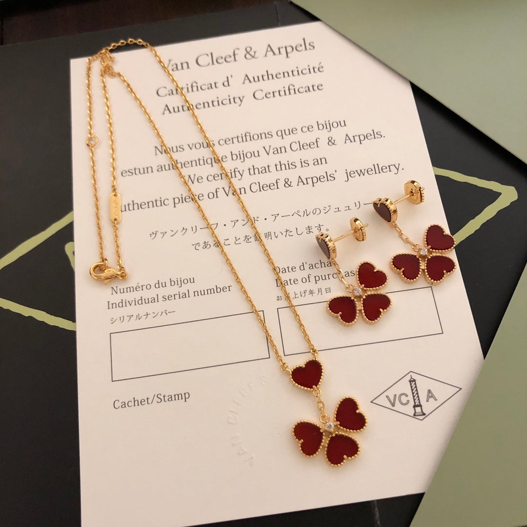 Van Cleef & Arpels Sweet Series Earrings & Necklace