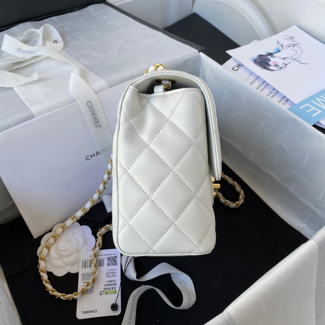 Chanel Retro White Gold Mini Bag