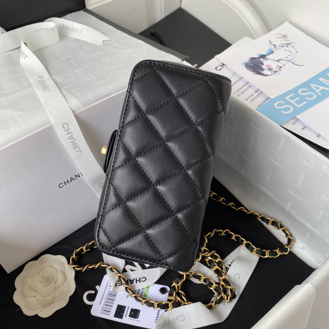 Chanel Retro Black Gold Mini Bag