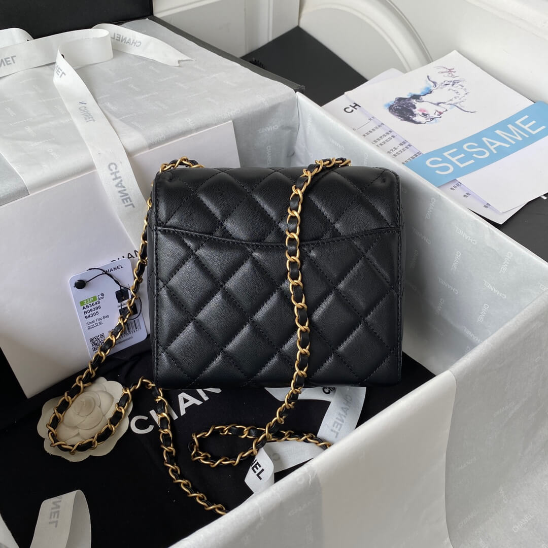 Chanel Retro Black Gold Mini Bag