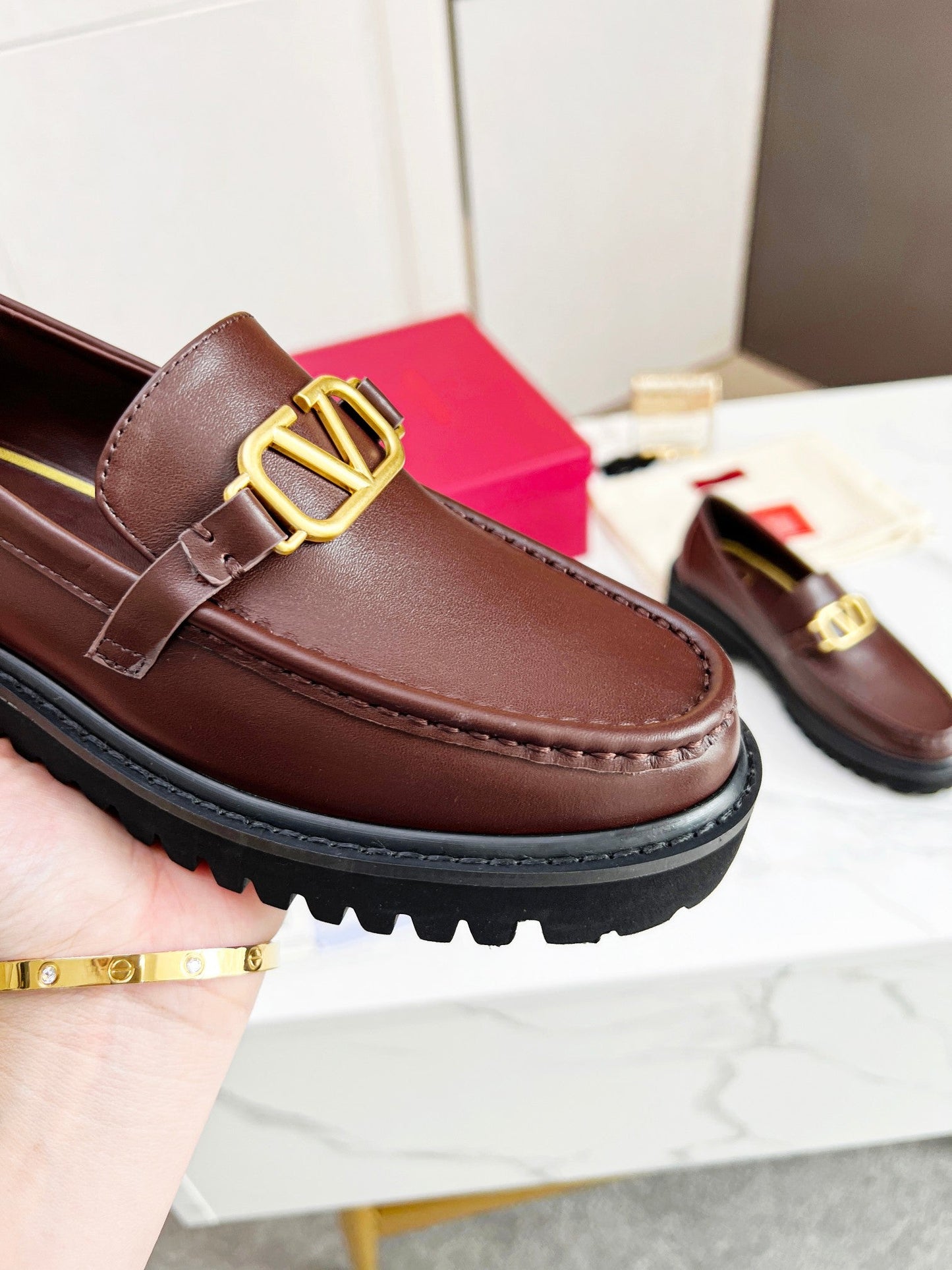 Valentino V Logo Loafers