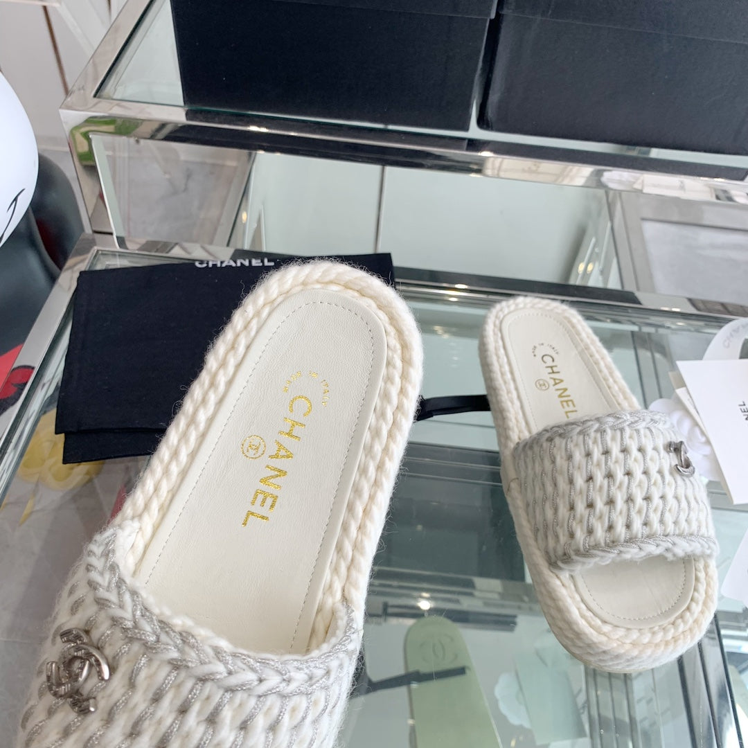 Chanel 2022ss Woven Slippers