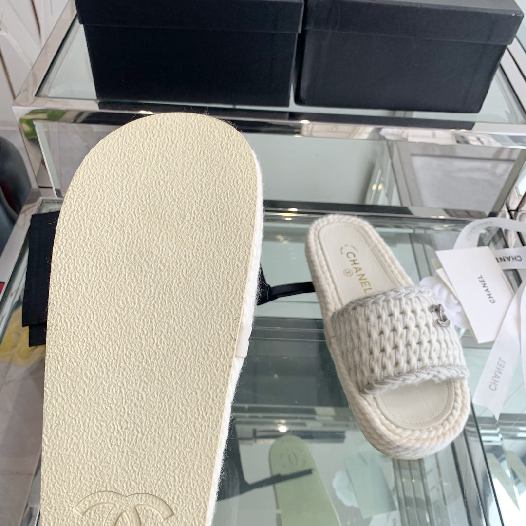 Chanel 2022ss Woven Slippers