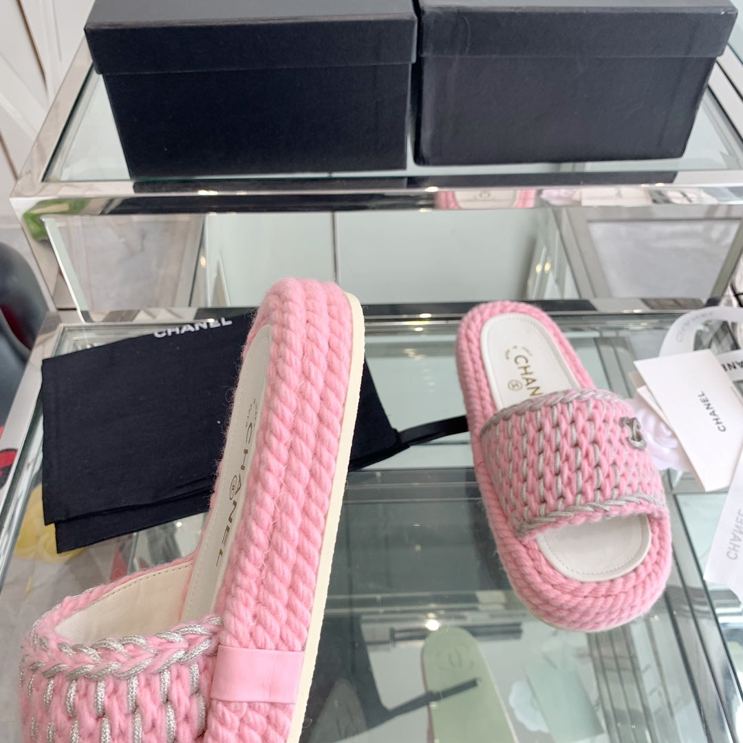 Chanel 2022ss Woven Slippers