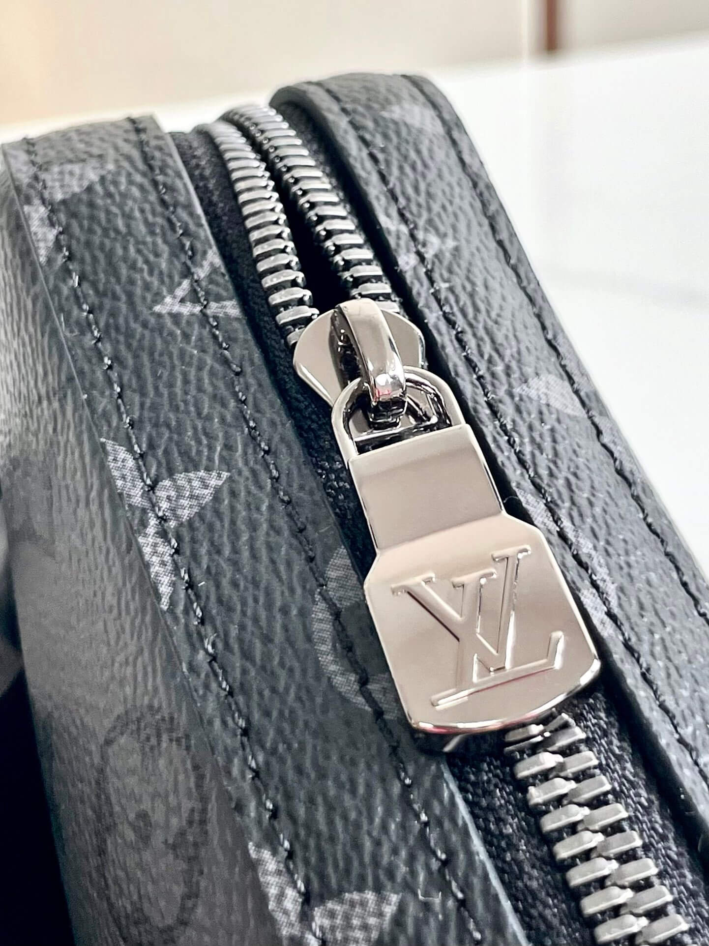 LV TRIO Pumpkin Black Flower Messenger Bag