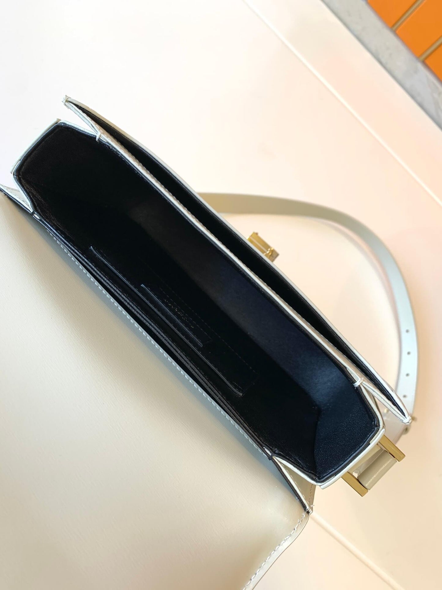YSL Solferino Shoulder White Bag