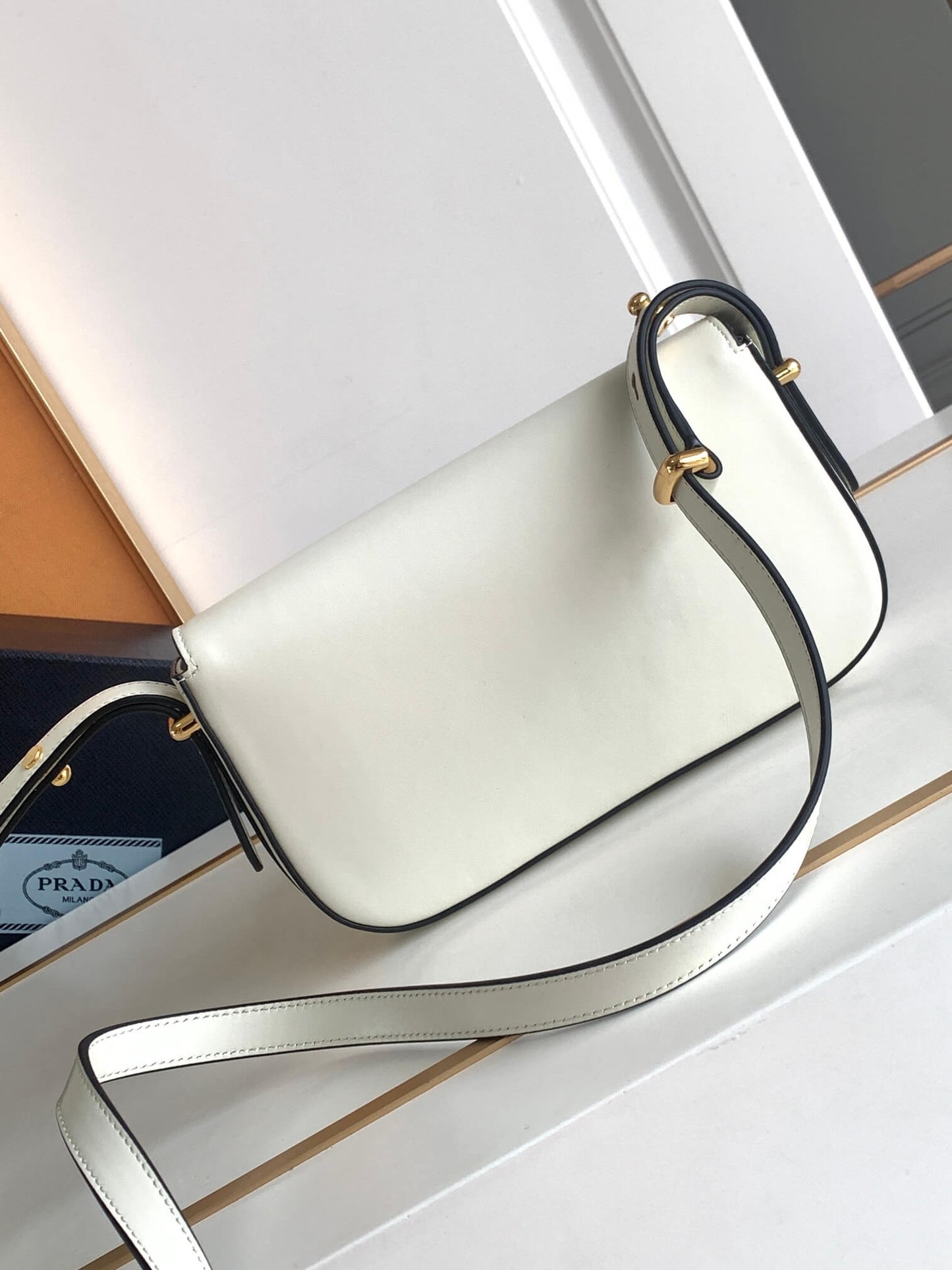 Prada Embleme Saffiano Shoulder Bag
