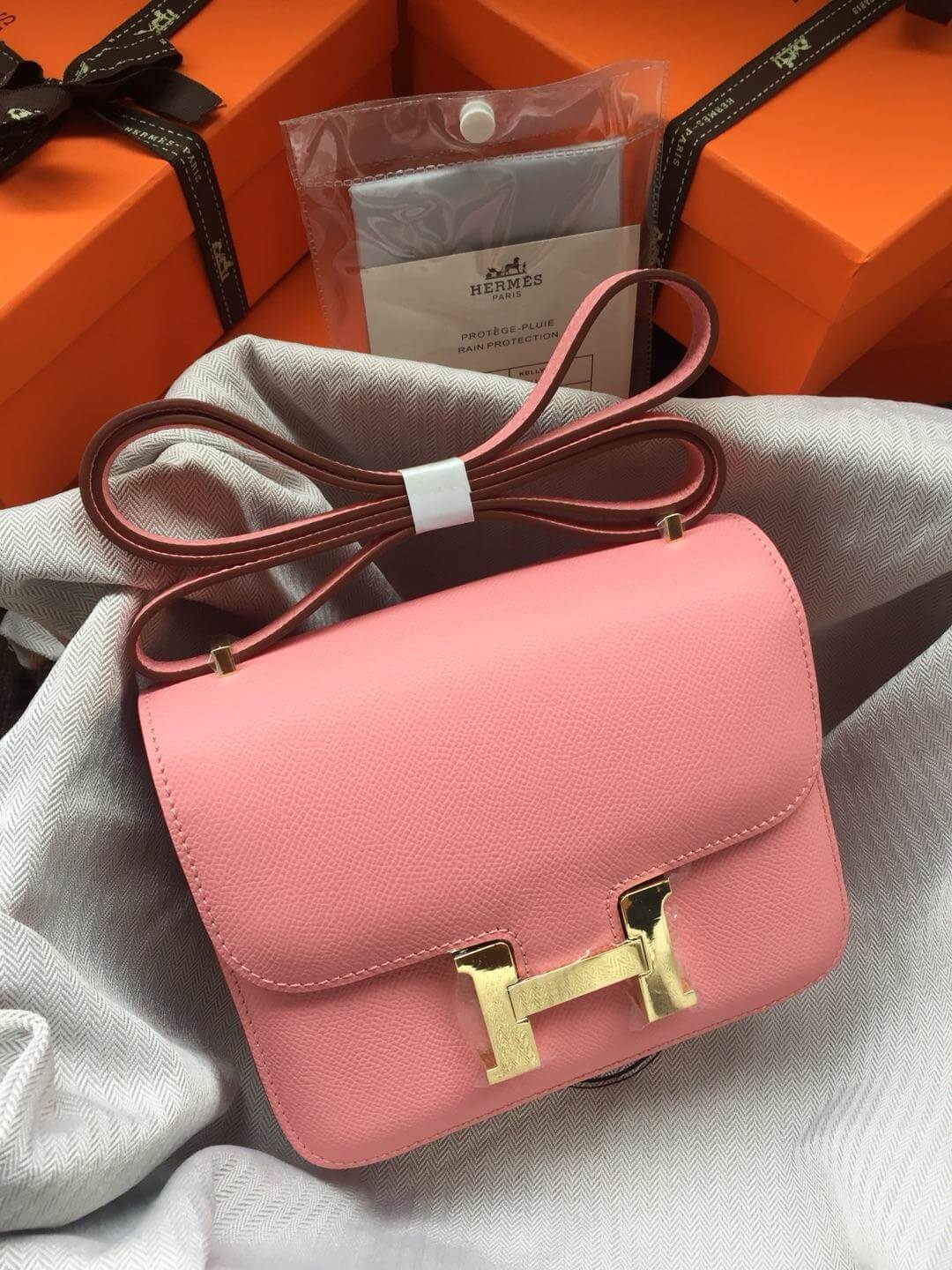 Hermes Constance Pink Bag