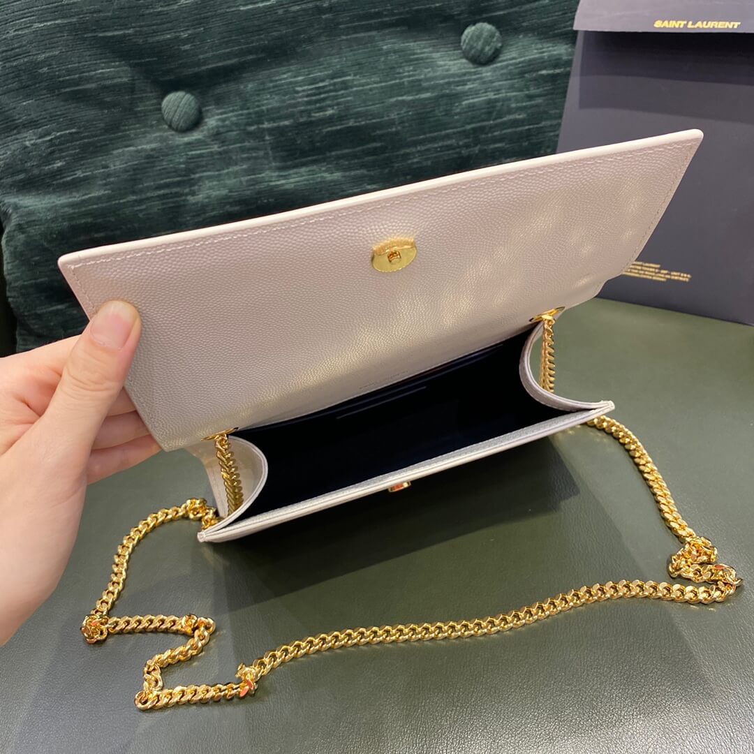 YSL Kate White Bag Gold Hardware