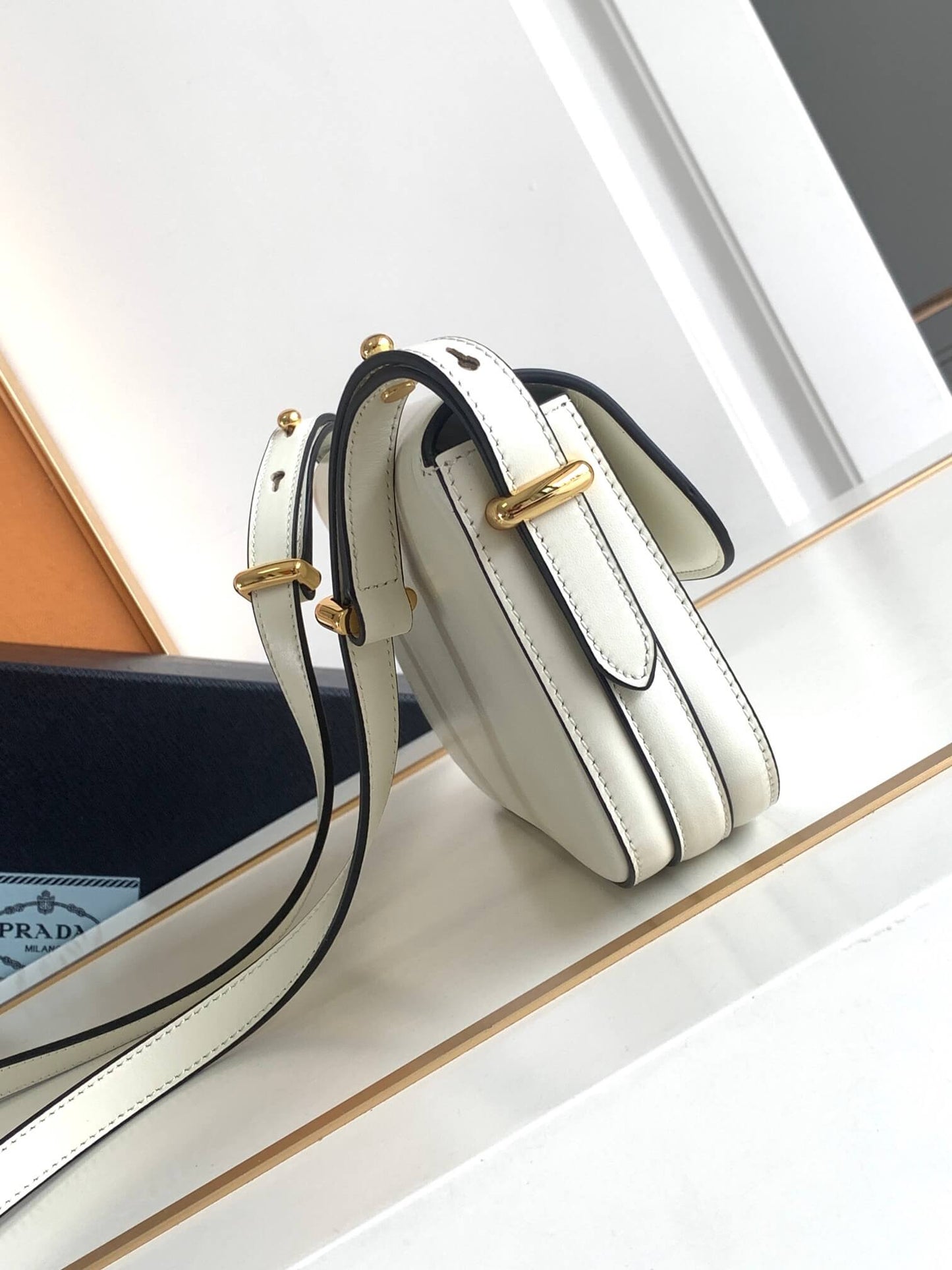 Prada Embleme Saffiano Shoulder Bag