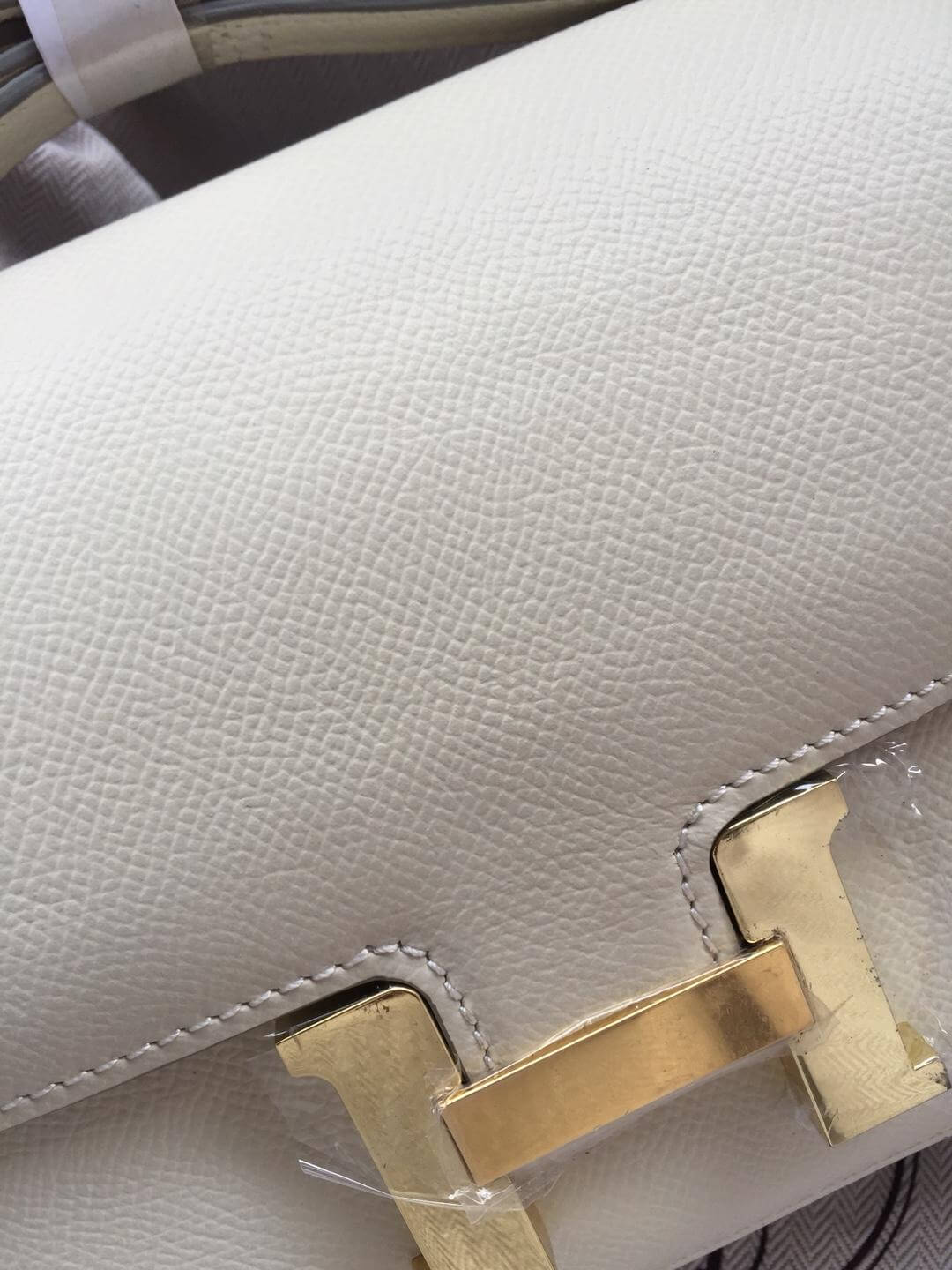 Hermes Constance White Bag