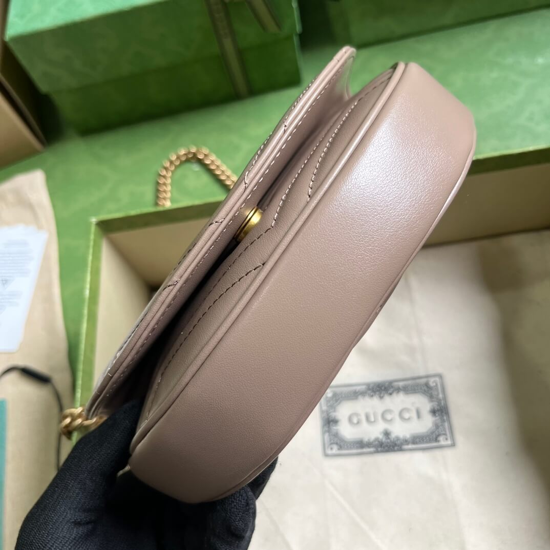 Gucci Mini GG Marmont Leather Shoulder Bag