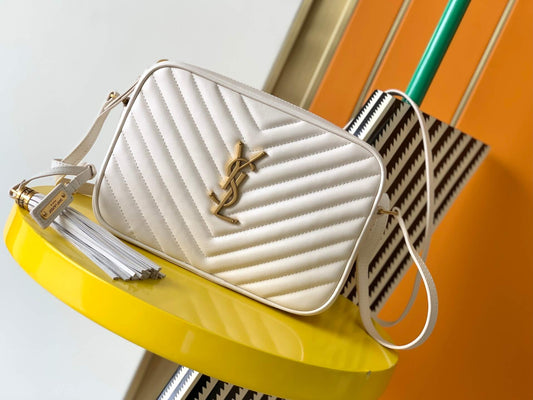 YSL Lou Camera White Bag