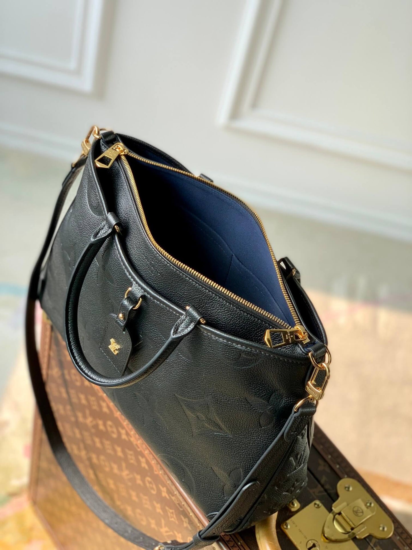 LV Trianon Bag In Monogram Empreinte Leather