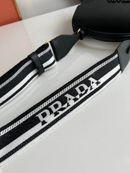 Prada Lettering Logo Tote Bag in Black