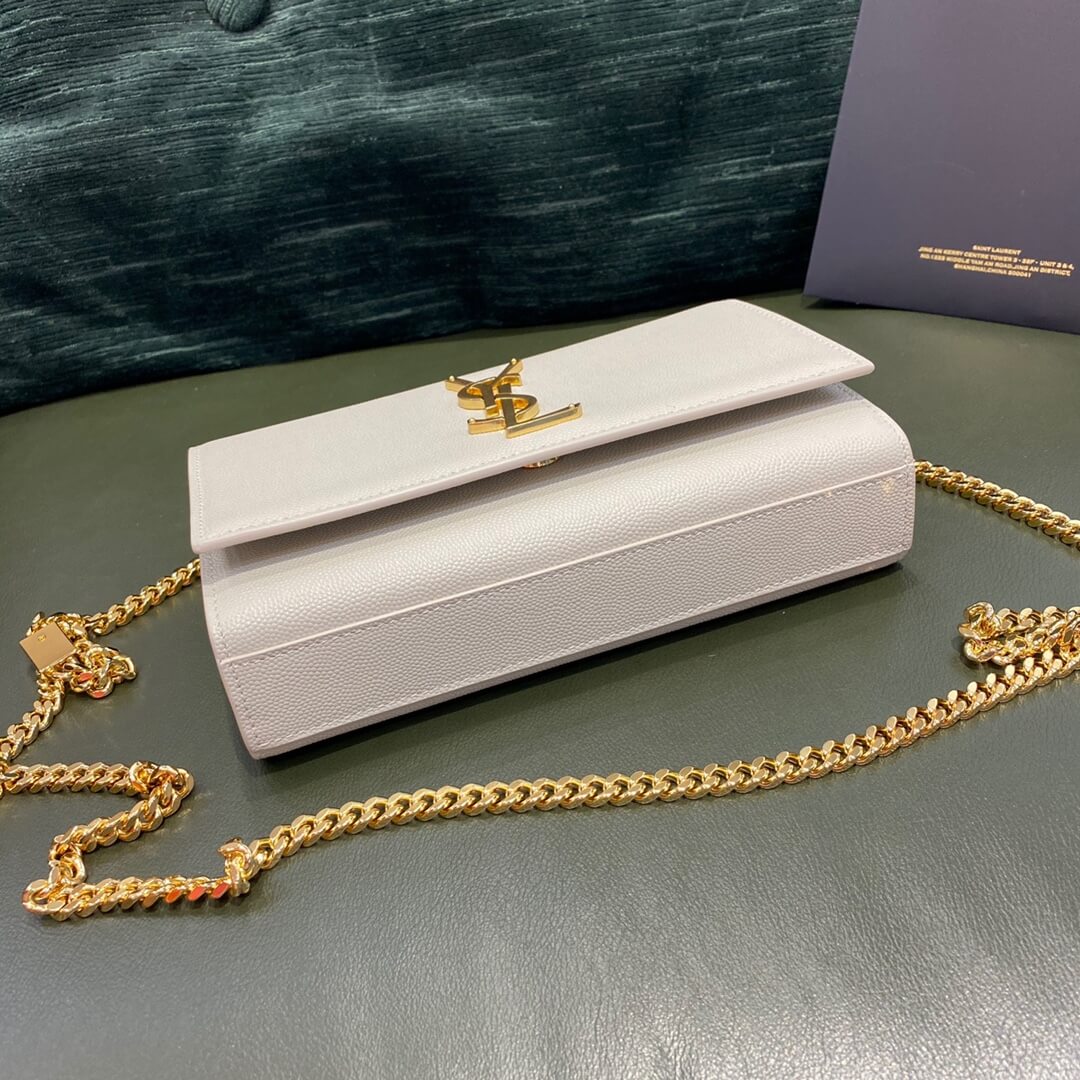 YSL Kate White Bag Gold Hardware