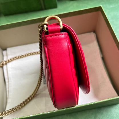 Gucci Mini GG Marmont Leather Shoulder Bag