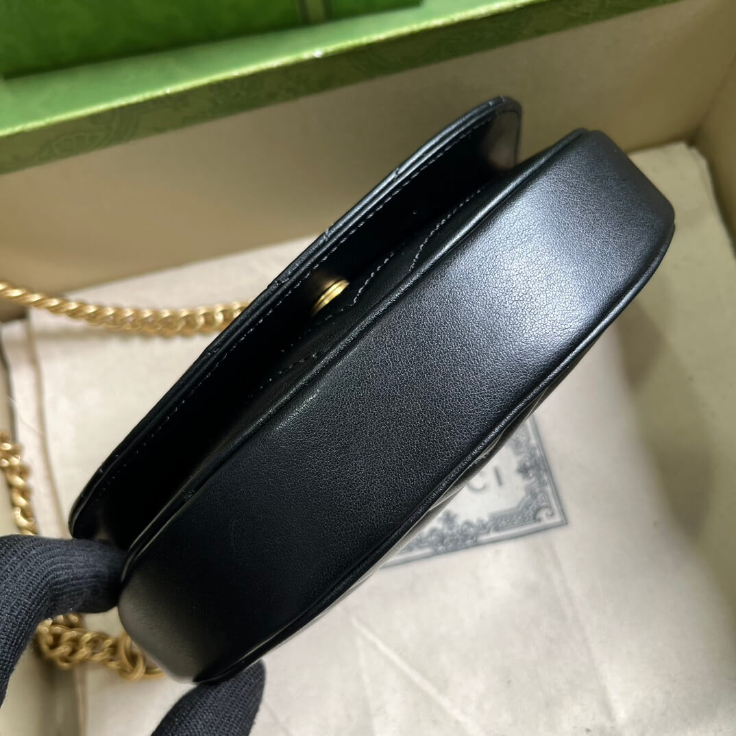 Gucci Mini GG Marmont Leather Shoulder Bag