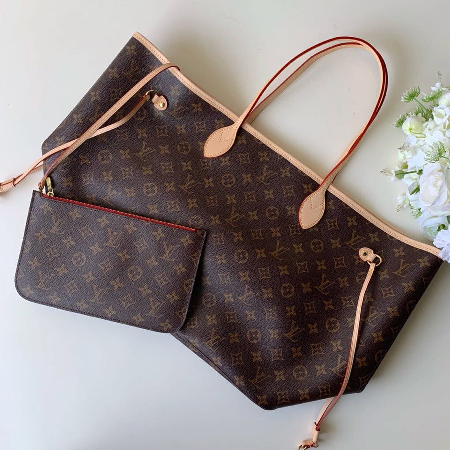 Louis Vuitton Neverfull GM Tote – M41181 Monogram Canvas, Red Interior