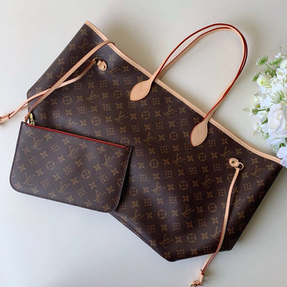 Louis Vuitton Neverfull GM Tote – M41181 Monogram Canvas, Red Interior