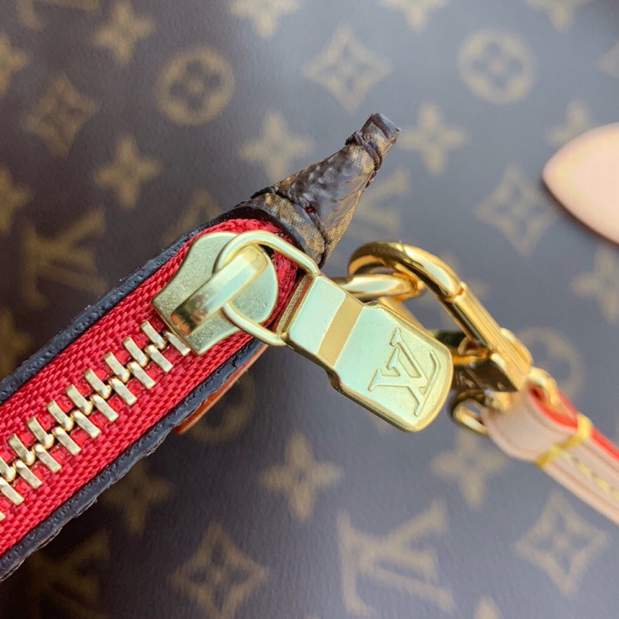 Louis Vuitton Neverfull GM Tote – M41181 Monogram Canvas, Red Interior