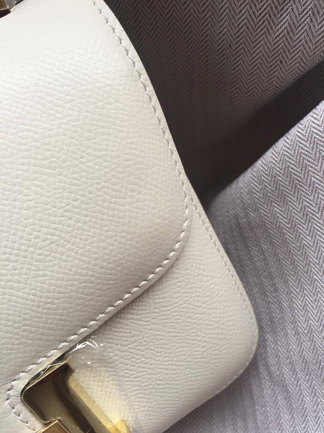 Hermes Constance White Bag