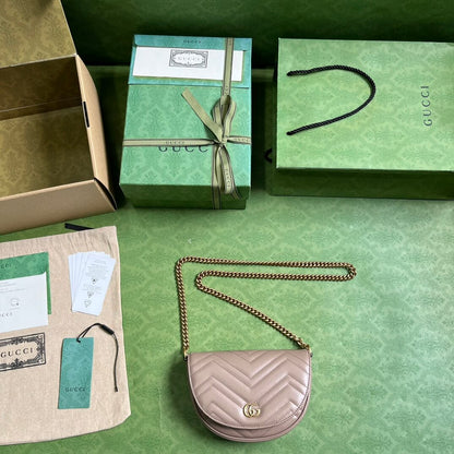 Gucci Mini GG Marmont Leather Shoulder Bag