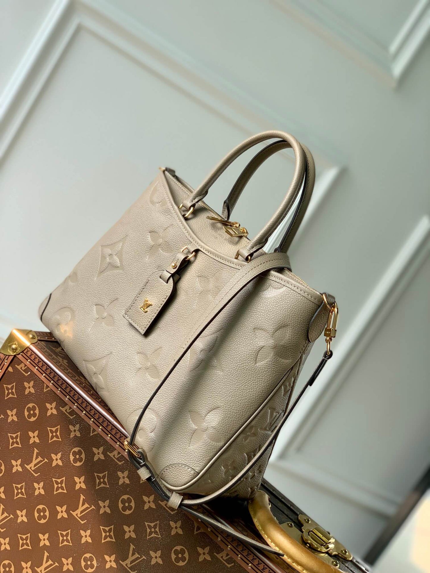 LV Trianon Bag In Monogram Empreinte Leather