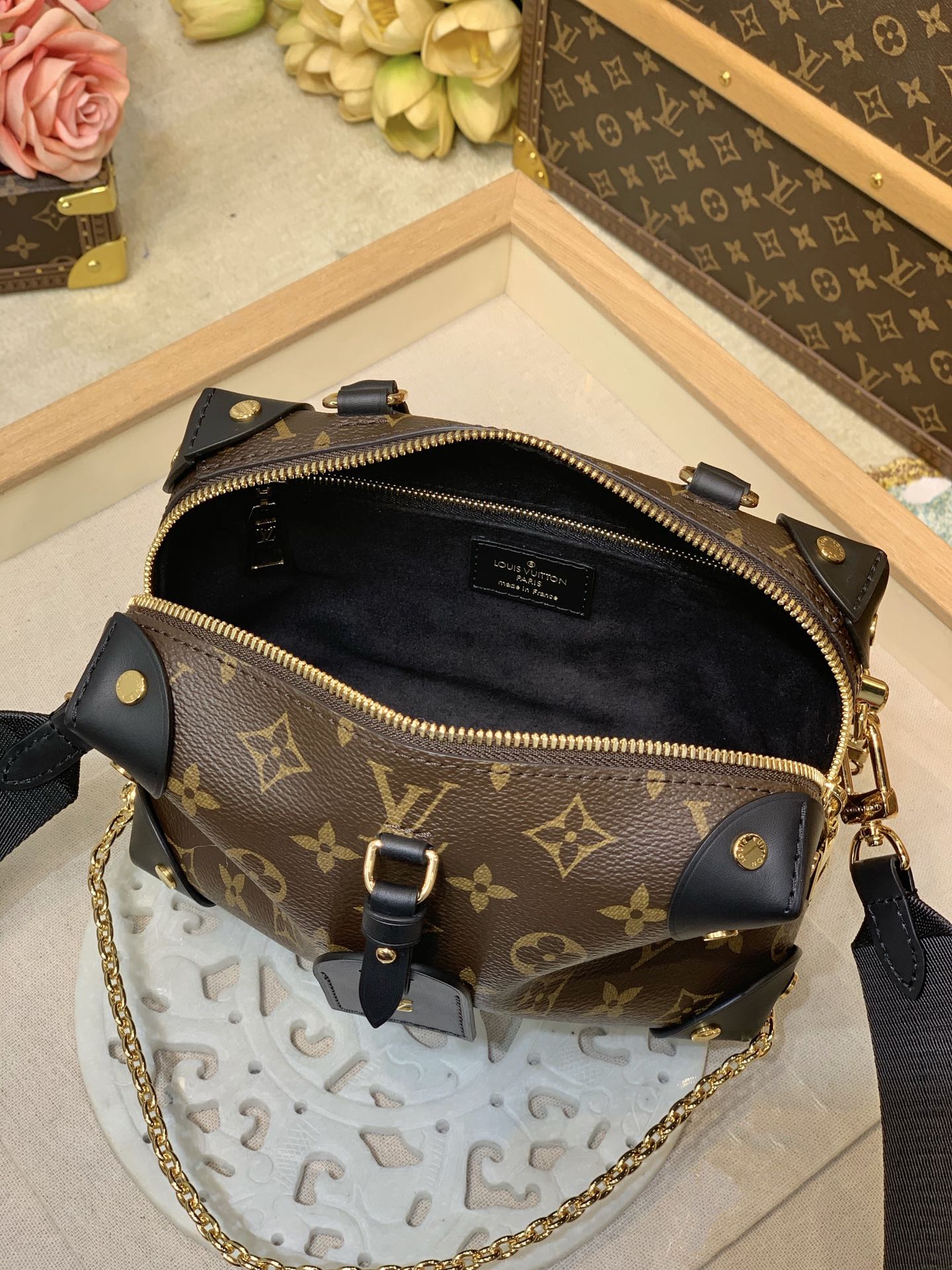 Louis Vuitton Petite Malle Souple Bag – Monogram Canvas with Chain