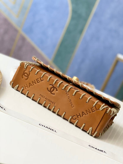 Chanel Vintage Resin Leather Chain Bag