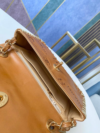 Chanel Vintage Resin Leather Chain Bag