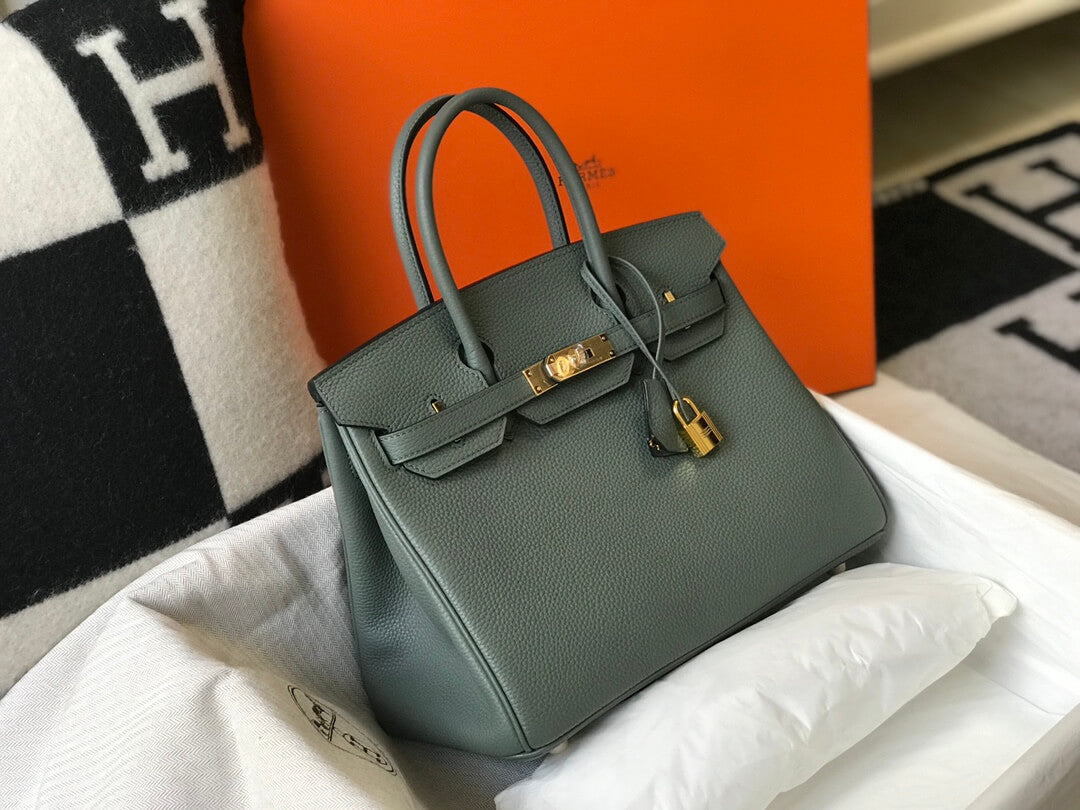 Hermes Birkin Almond Green Bag