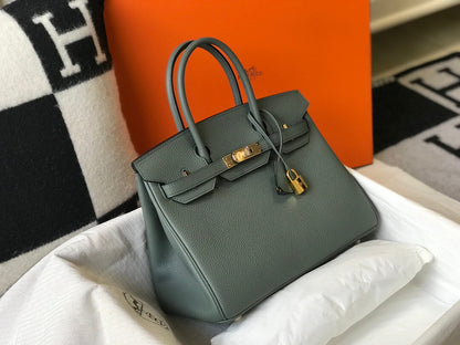 Hermes Birkin Almond Green Bag
