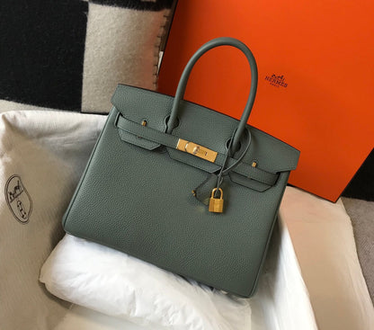 Hermes Birkin Almond Green Bag