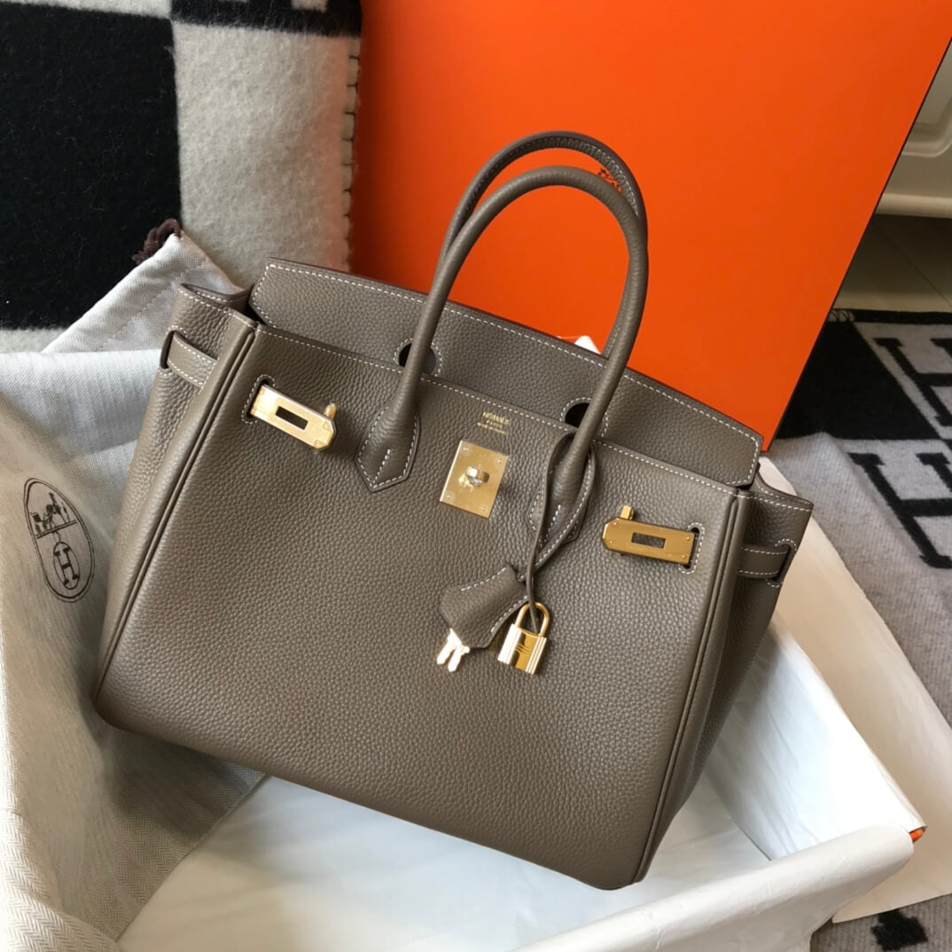 Hermes Birkin Elephant Gray Bag
