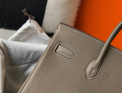 Hermes Birkin Elephant Gray Bag