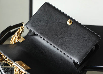 Chanel Leboy Bag – Black Caviar Leather with Gold Hardware