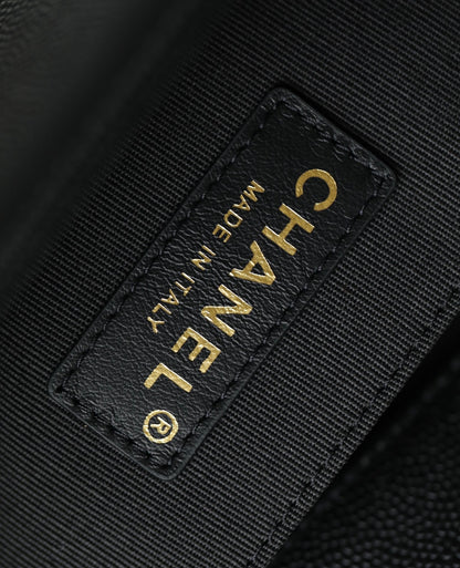 Chanel Leboy Bag – Black Caviar Leather with Gold Hardware