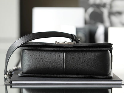 Chanel Leboy Bag – Black Caviar Leather with Diamond Quilting