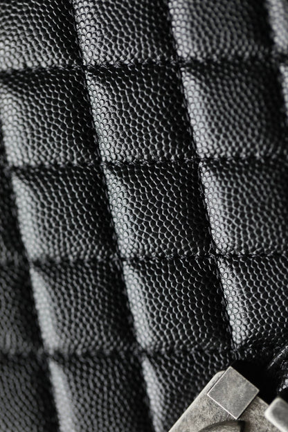 Chanel Leboy Bag – Black Caviar Leather with Diamond Quilting