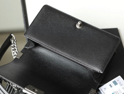 Chanel Leboy Bag – Black Caviar Leather with Diamond Quilting