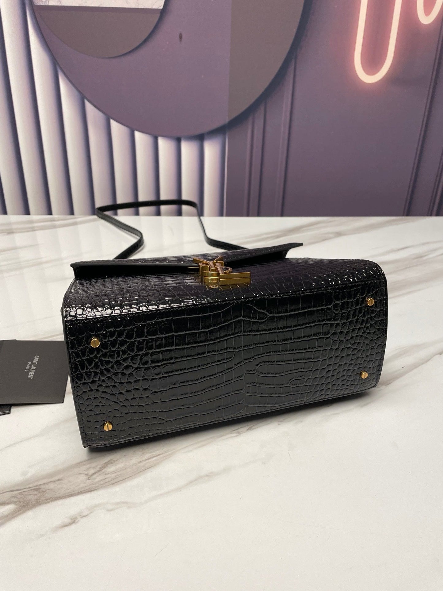 YSL Cassandra Crocodile Leather Bag