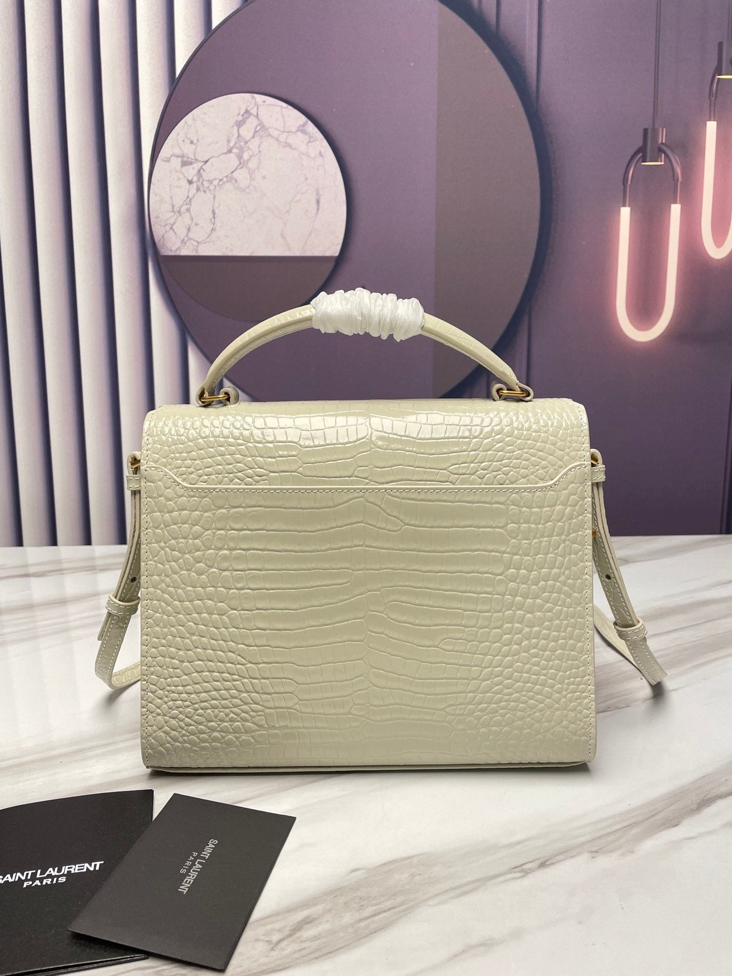 YSL Cassandra Crocodile Leather Bag