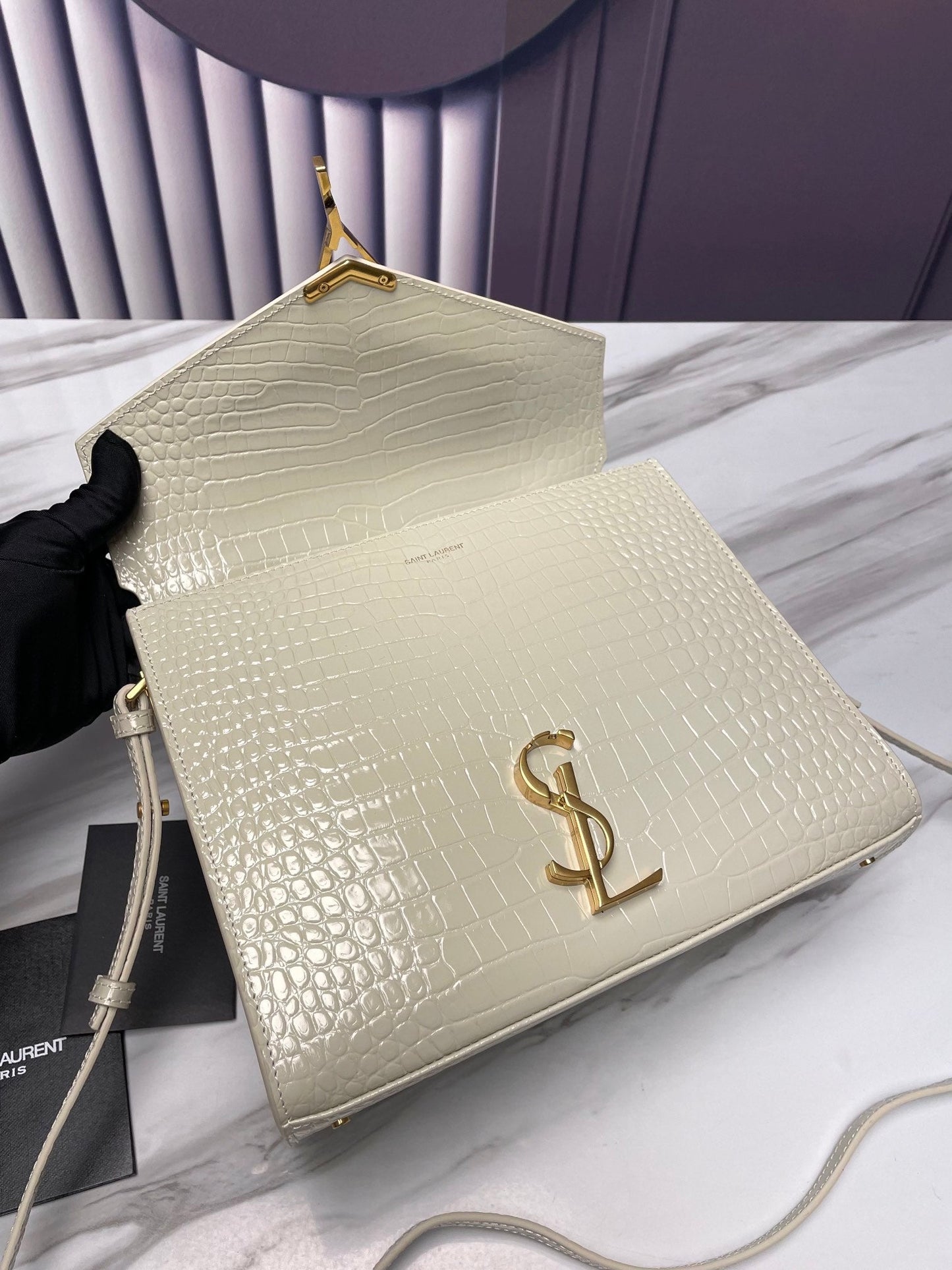 YSL Cassandra Crocodile Leather Bag