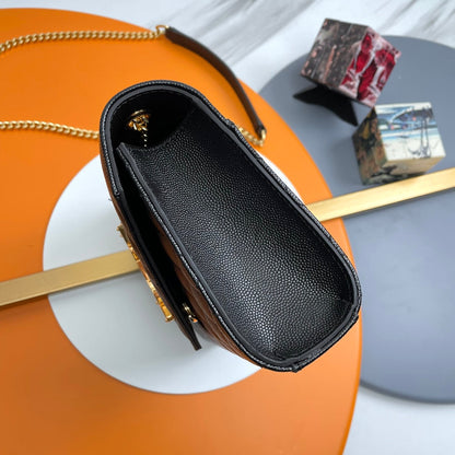 YSL Small Envelope Bag in Grained Embossed Quilted Leather